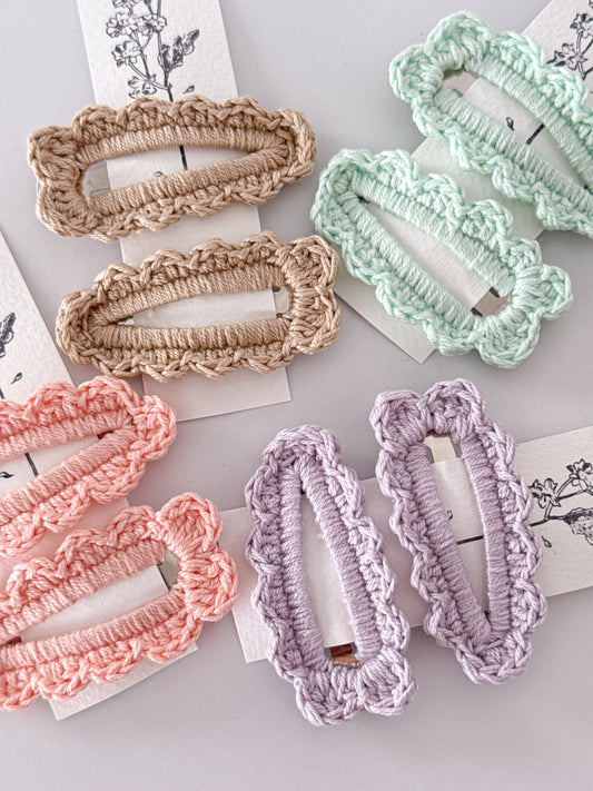 Handmade Crochet Classic Hair Clips