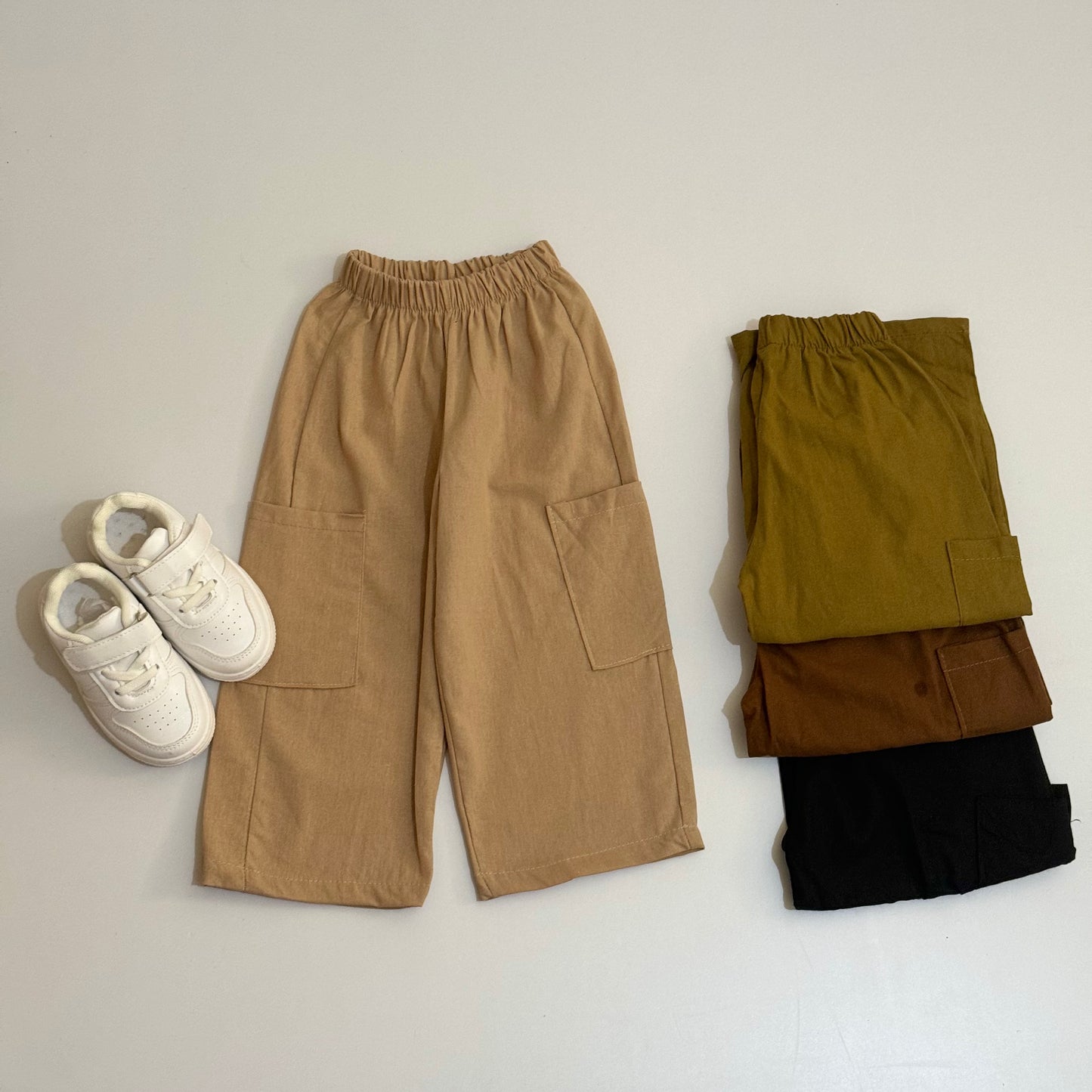 Erick Wide Leg Linen Pants in Khaki