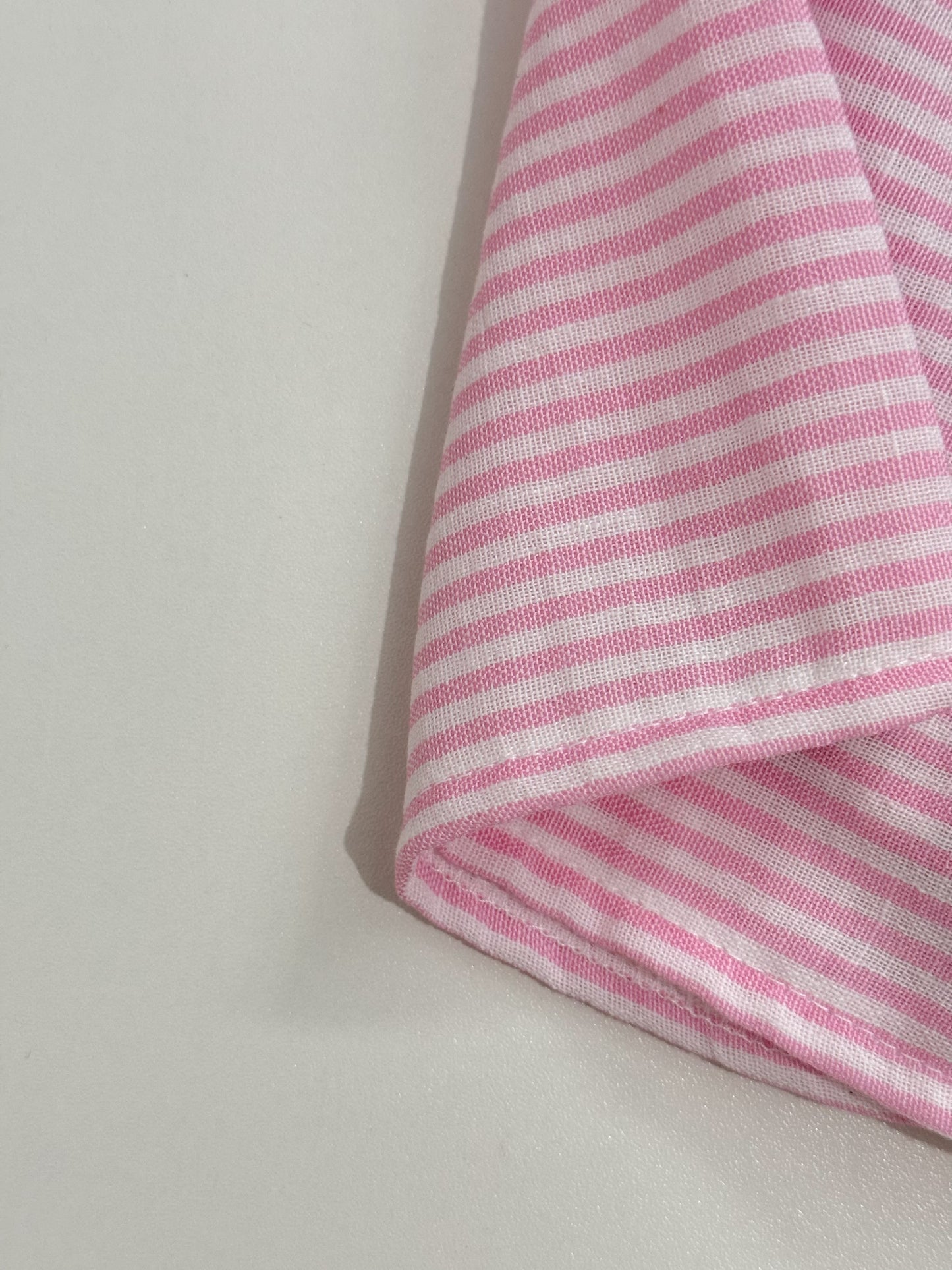 Amelia Top and Mary Pants Linen Stripes in Pink Set