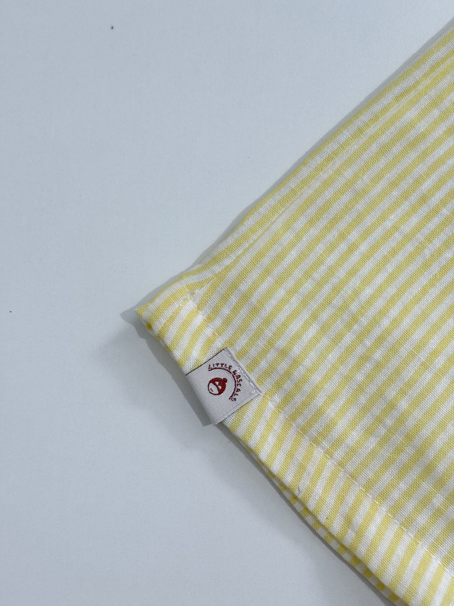 Amelia Top and Mary Pants Linen Stripes in Yellow Set