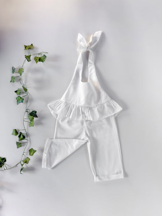 Maven Backless Top and Joshua Pants in White Set