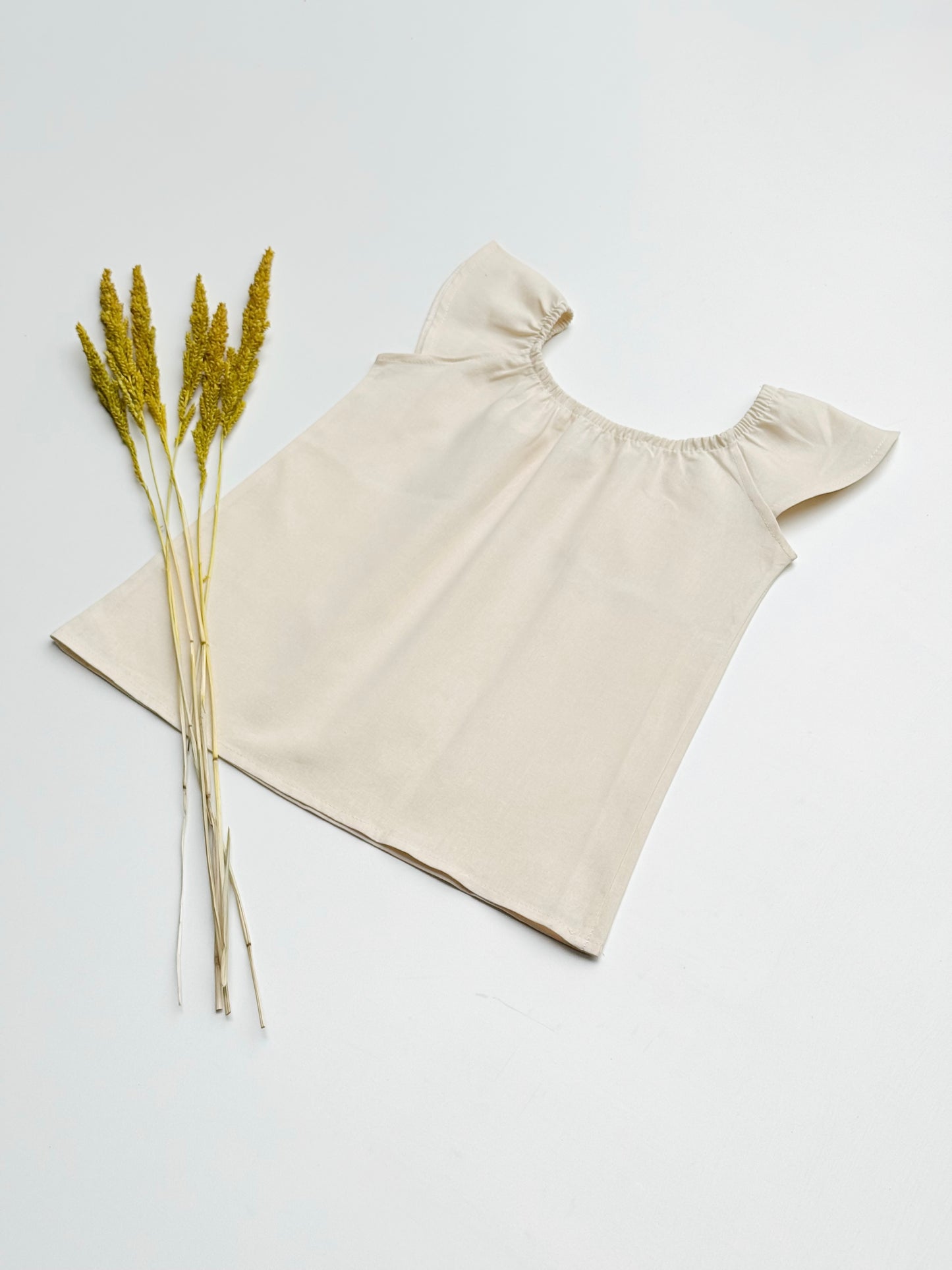Ana Linen Top in Cream