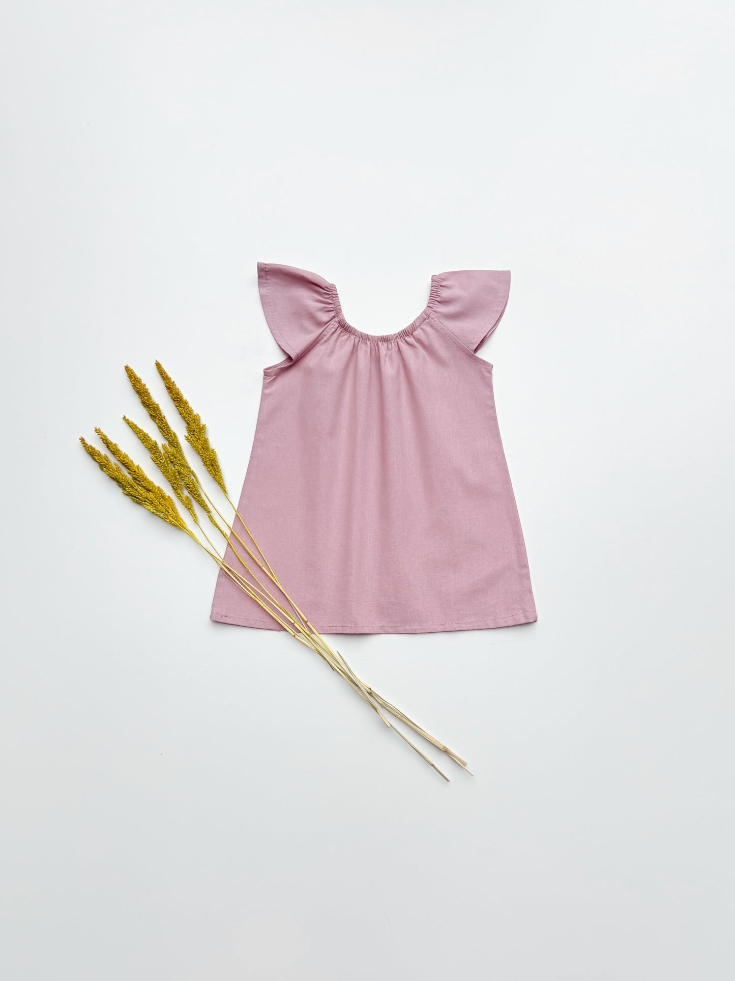 Ana Linen Top in Light Mauve