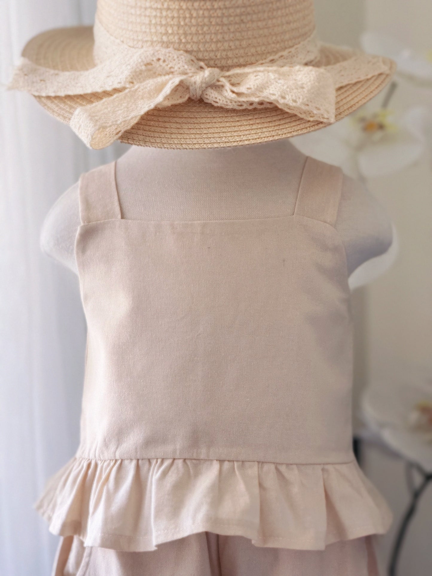 Leia Linen Top in Cream