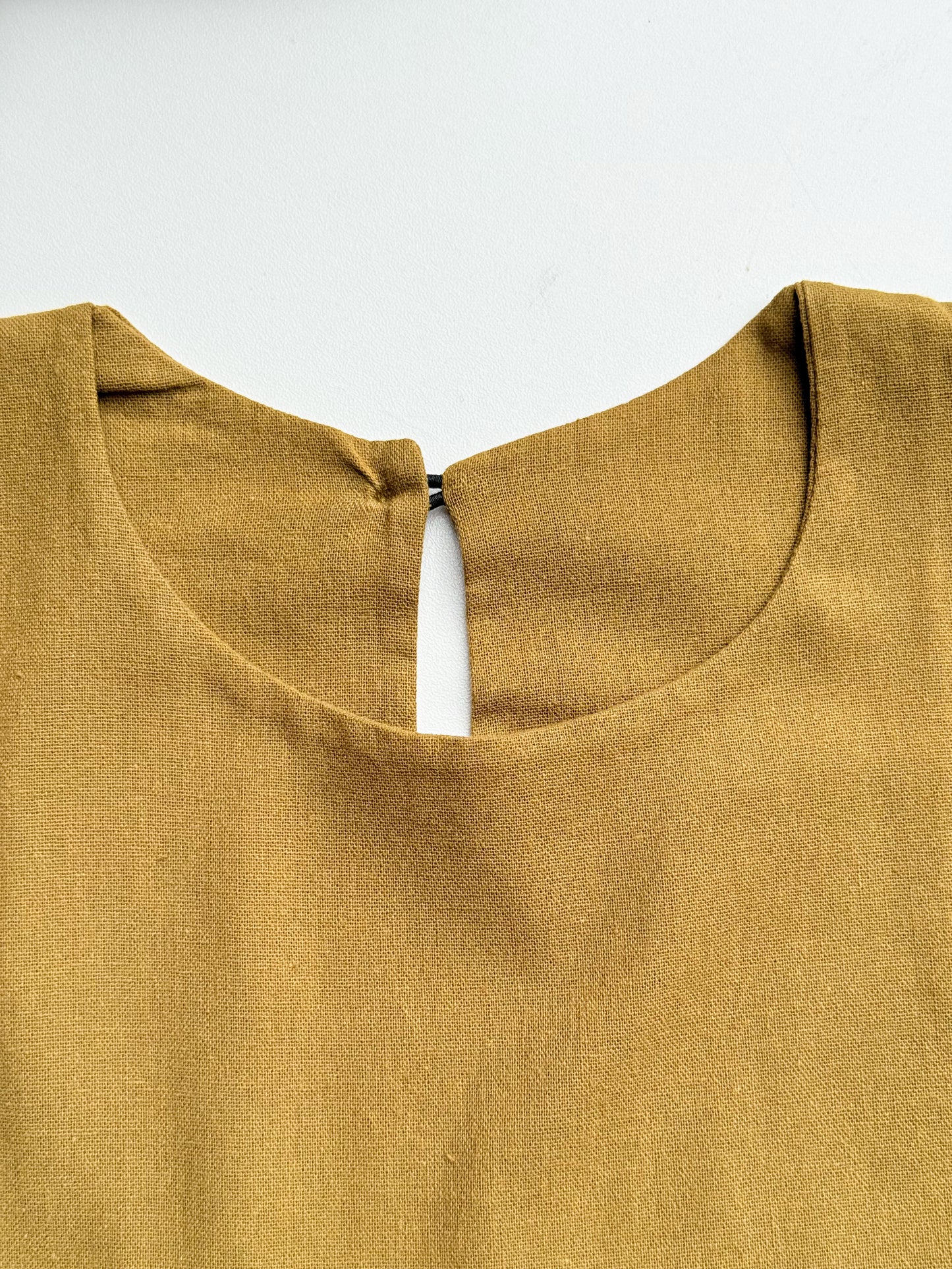 Jane Linen Dress in Olive Green