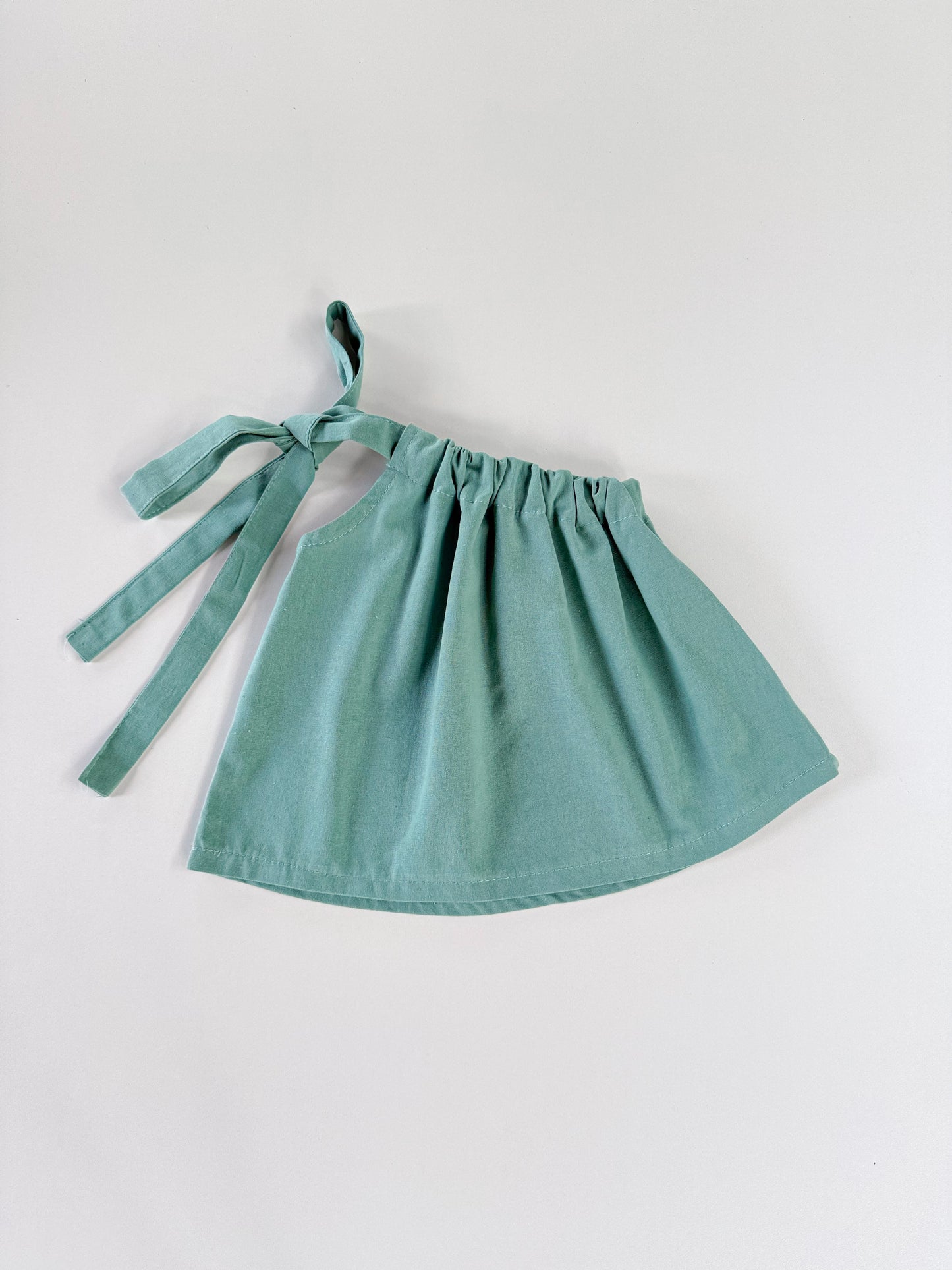 Amelia Teal Top and Joshua Pants in White Set