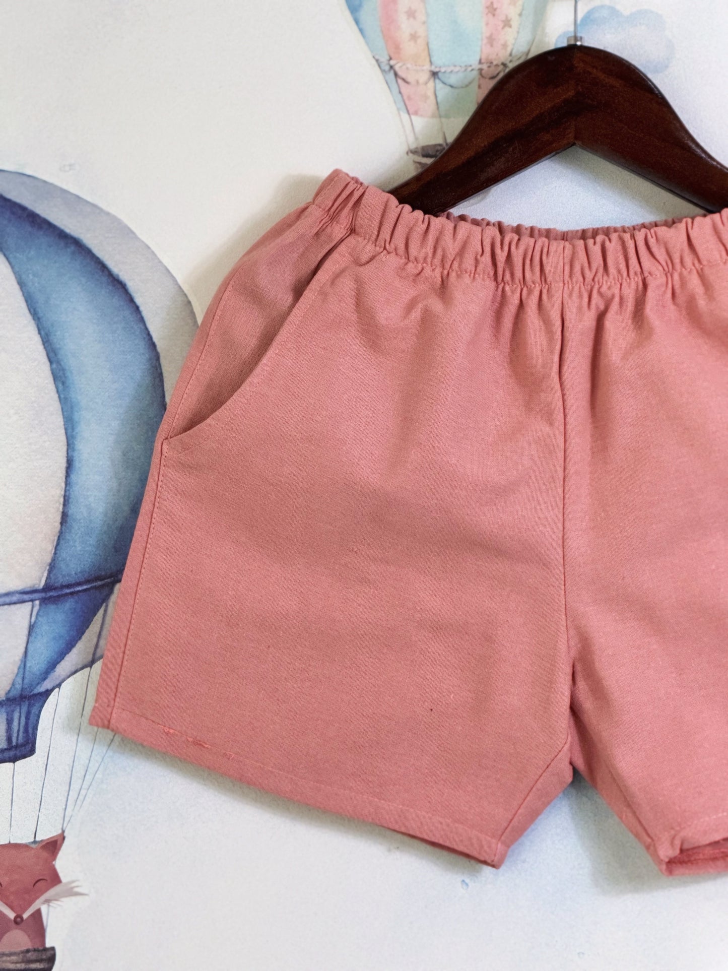 Ericka Linen Shorts in Pink