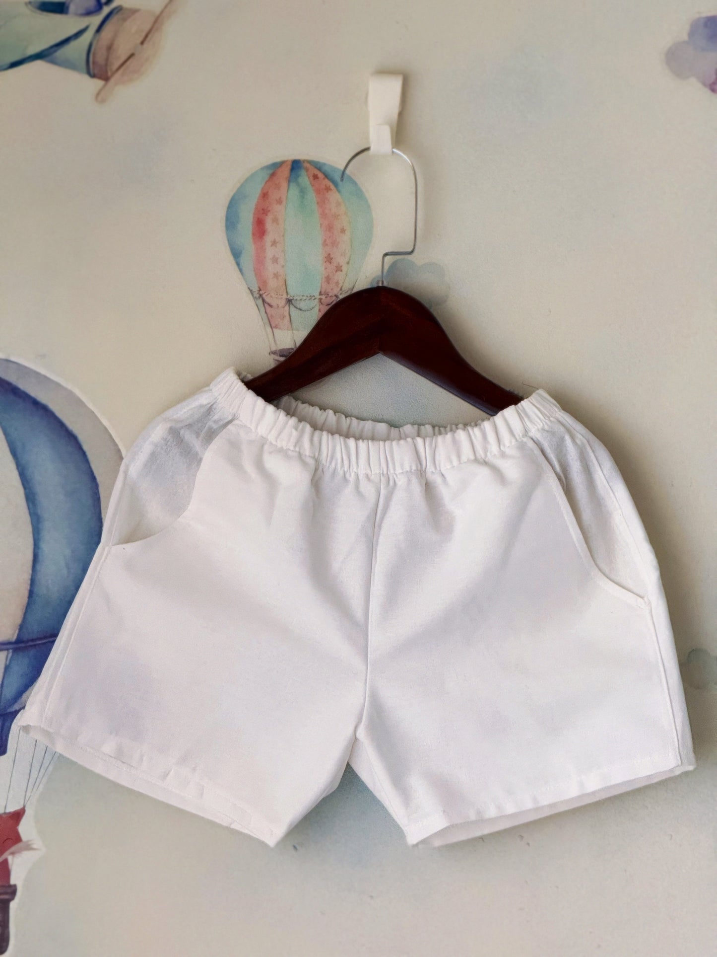 Maria Emerald Top and Ericka Shorts in White Linen Set