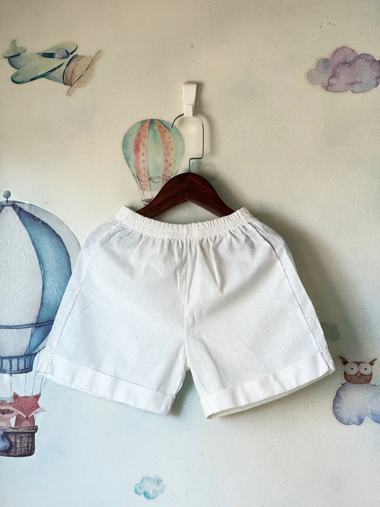 John Linen Shorts in White