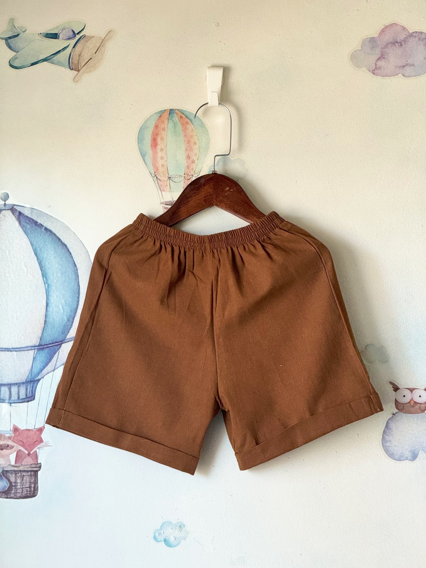 John Linen Shorts in Tofee