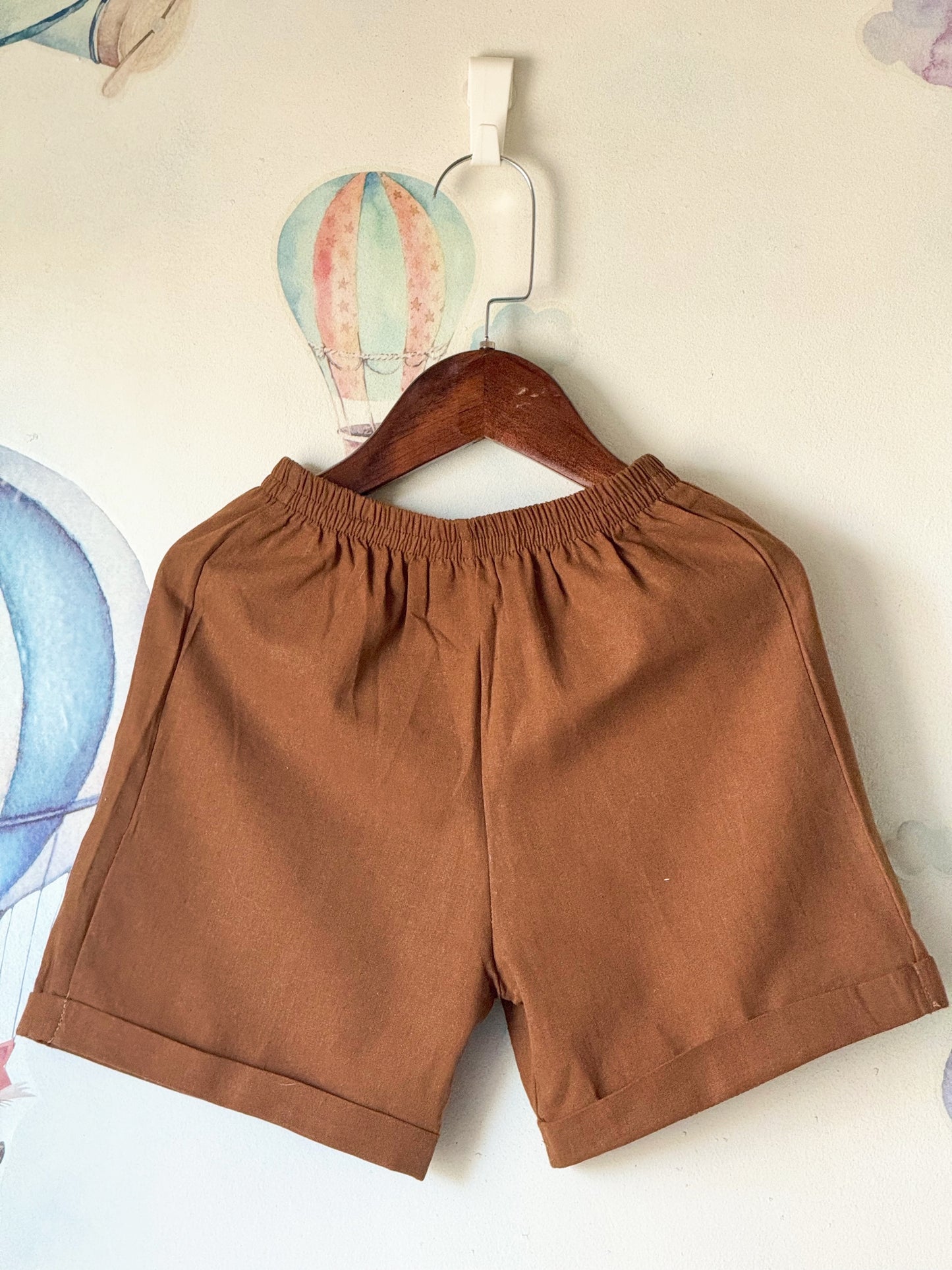 John Linen Shorts in Tofee