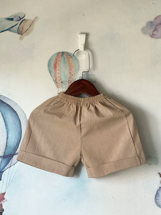 John Linen Shorts in Khaki