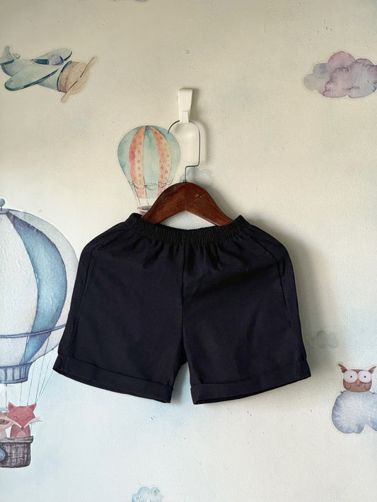 John Linen Shorts in Black