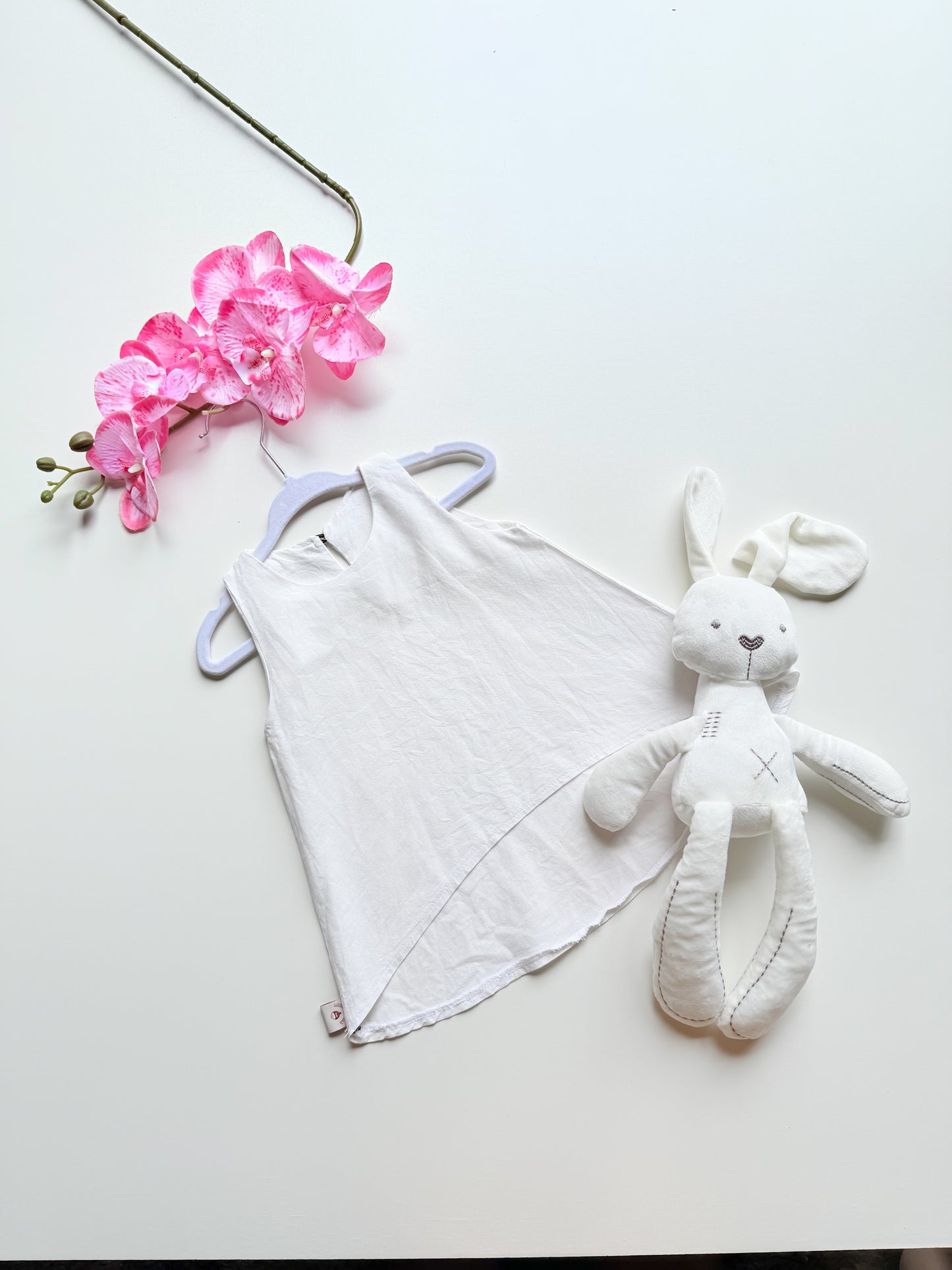 Coleen Linen Top Blouse in White
