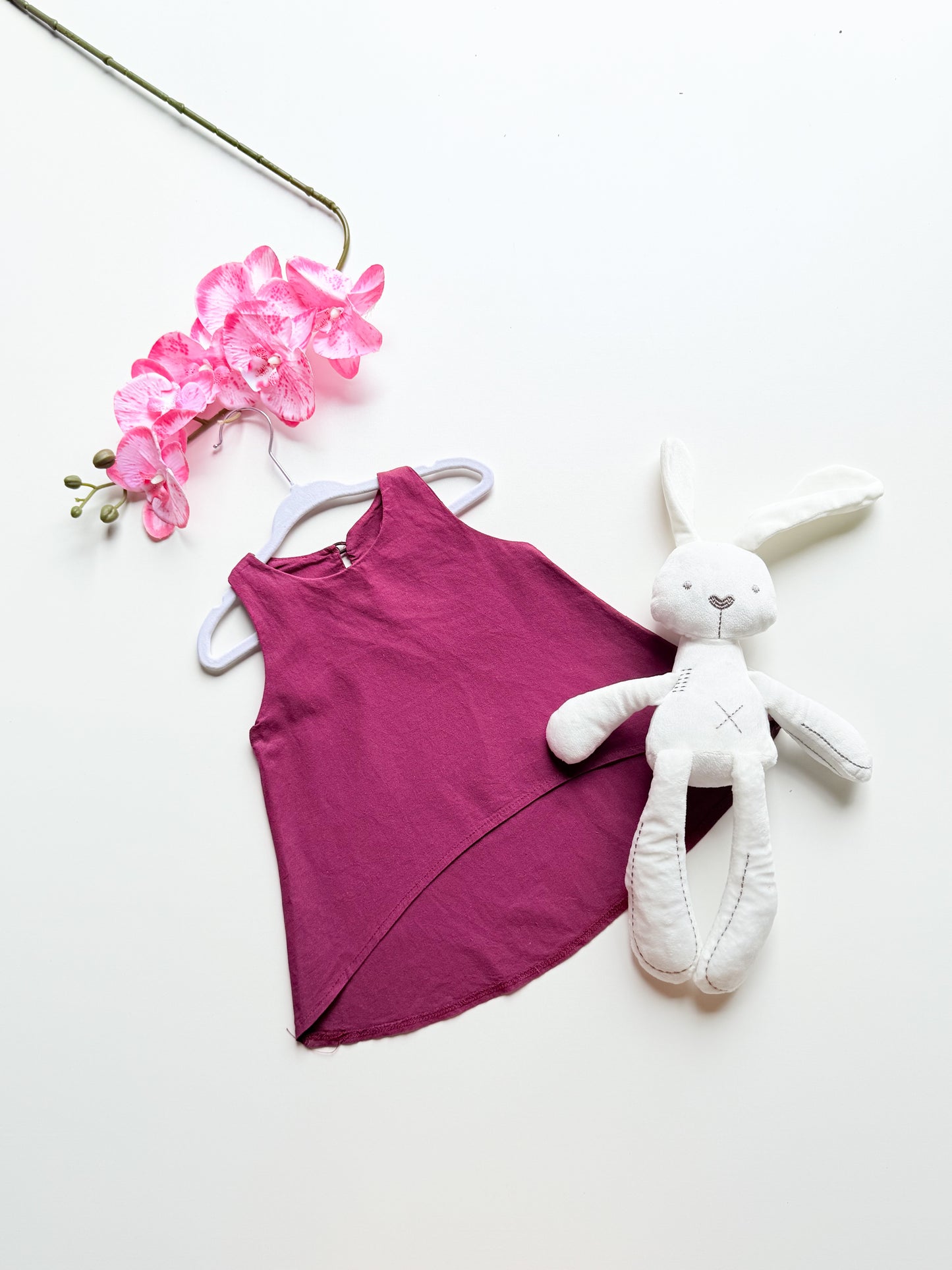 Coleen Linen Top Blouse in Plum