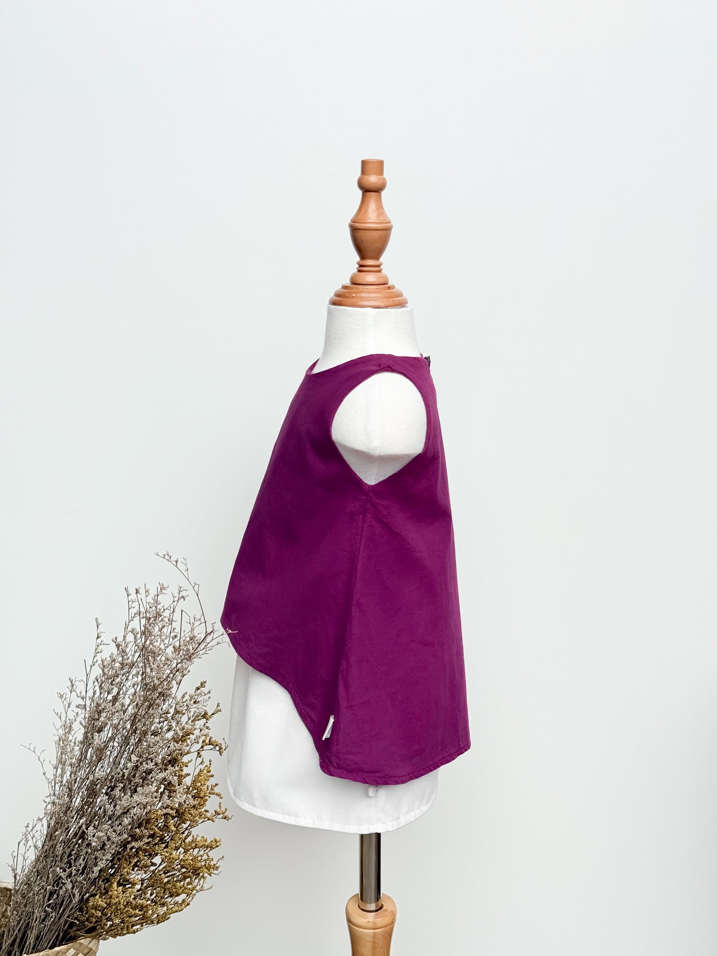 Coleen Linen Top Blouse in Plum