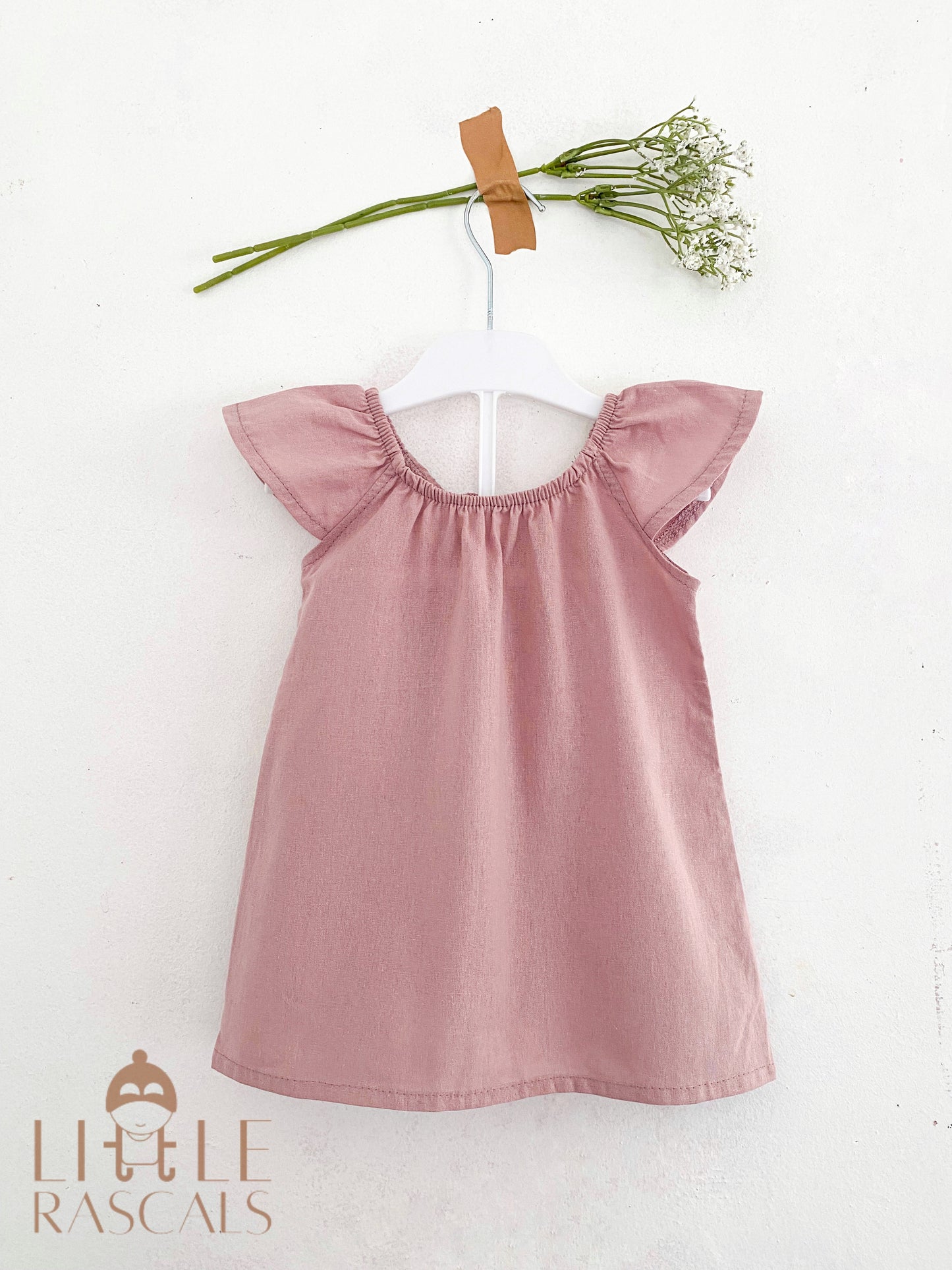 Ana Light Mauve Top and Mary Pants in Cream Set